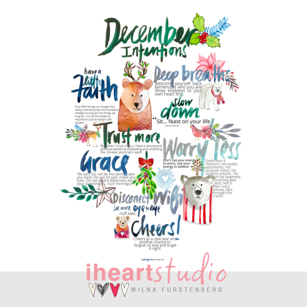 December Intentions Printable 2019